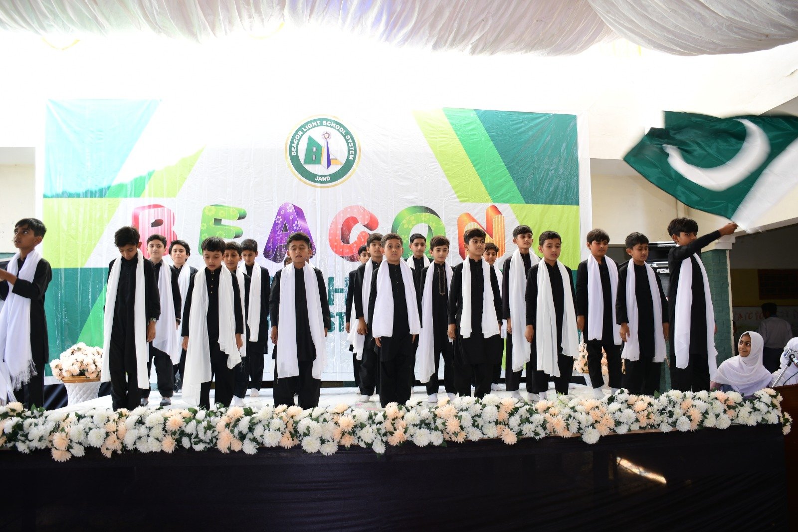 Students celebrating at Beacon Light School